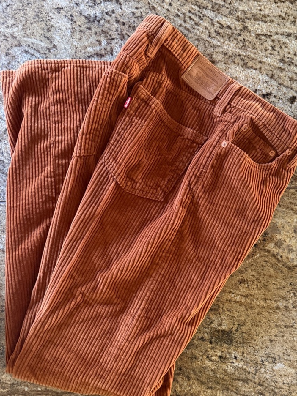 Levi's Women's Bootcut Corduroy Pants in Rust Orange